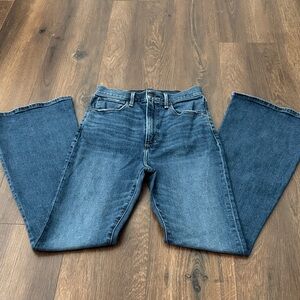 Abercrombie & Fitch Dark Wash Flare Jeans Size 2 High Rise Vintage Y2K Denim